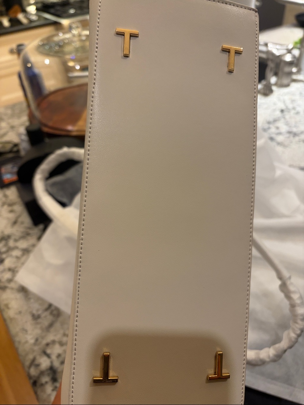 Trina Turk Elegant Cream Tote - Picture 7 of 7